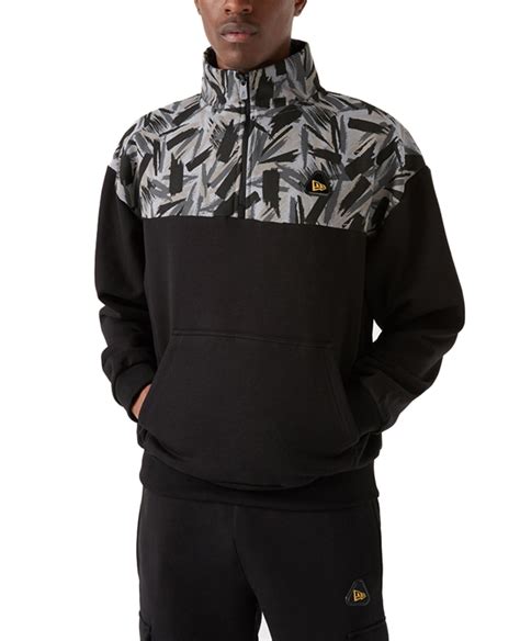 NEW ERA BLACK HALF ZIP SWEATSHIRT