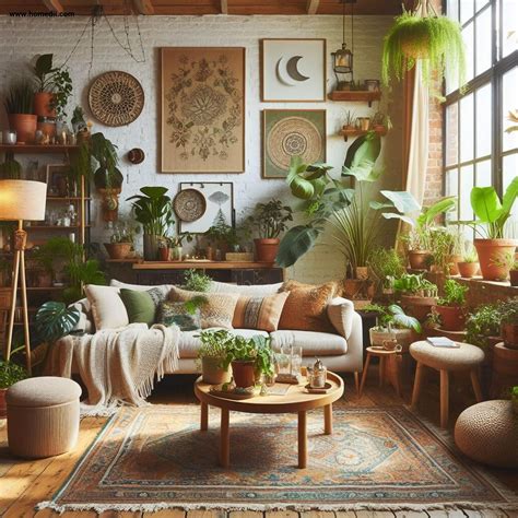 Bohemian Living Room - Plants Everywhere in 2024 | Bohemian living room ...