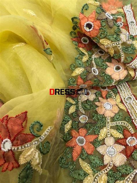 Organza Beads and Chikankari Suit – Dress365days