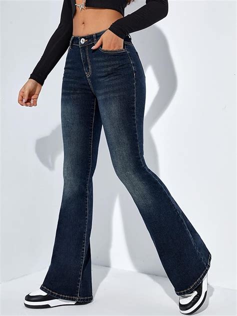 Deep Blue Flare Bootcut Jeans – Offduty India