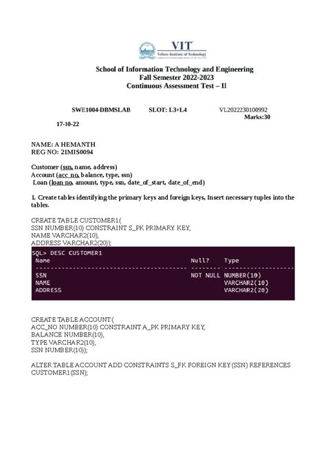 21MIS0094 VL2022230100992 AST04 - NAME: A HEMANTH REG NO: 21MIS ...