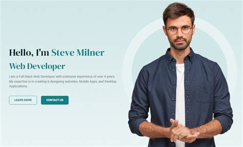 Interative Web Developer Portfolio Template 的图像结果