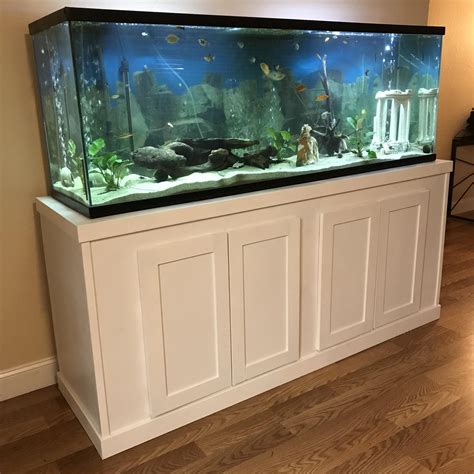 Built a fish stand for my 125 gallon tank. All from scratch. Final ...