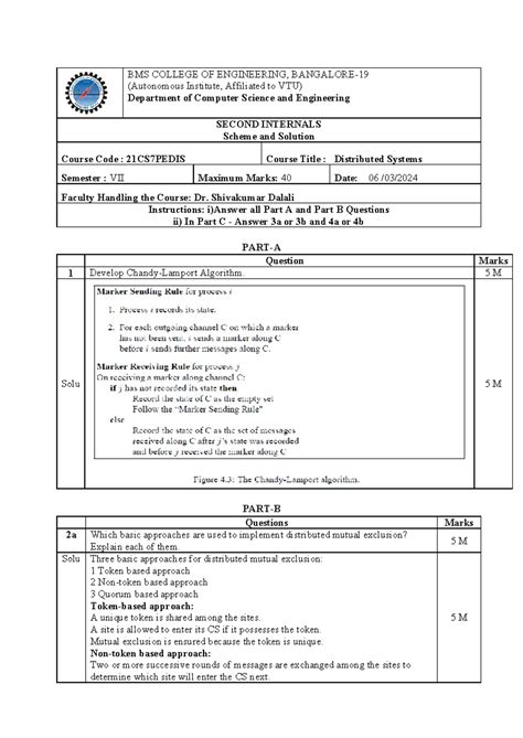 DS T2 Scheme SKD - Question paper - PART-A Question Marks 1 Develop ...