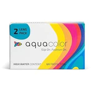 Aquacolor Monthly Disposable Colored Lenses with 0 Power - Emerald Blue ...