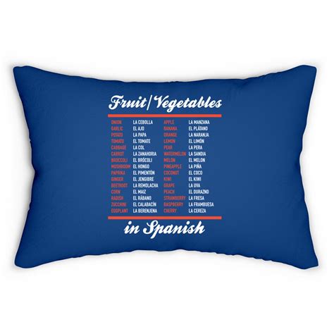 Animals In Spanish - Spanish Language Cheatsheet - Spanish - Lumbar Pillows