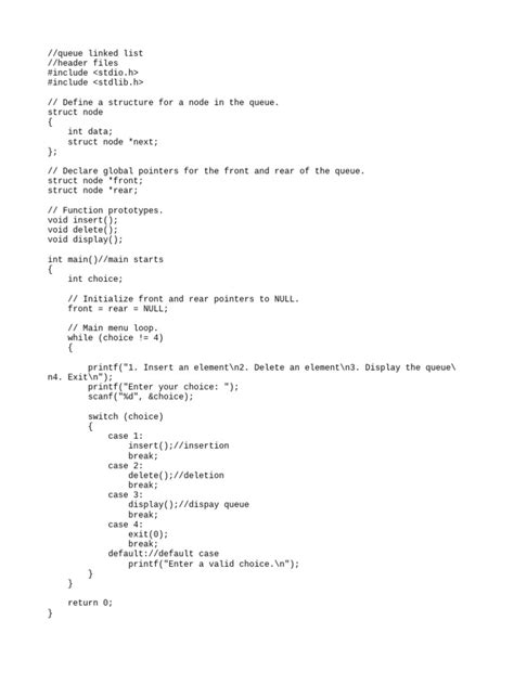 Image result for Queue Using Linked List in Data Structures through C Program