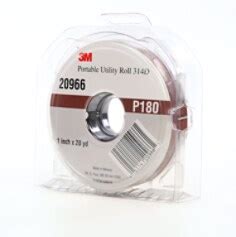 3M™ Portable Utility Cloth Roll 314D, P180 J-weight, 1 in x 20 yd, 5 ...