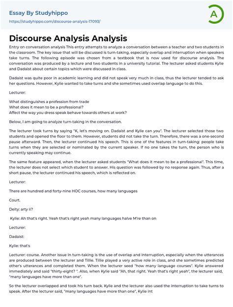 Discourse Analysis Example 的图像结果