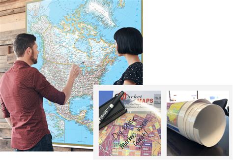 Laminated Wall Maps - MapSales.com