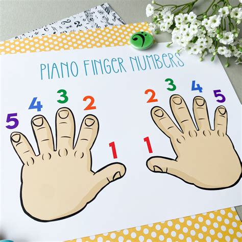 Piano Finger Numbers Poster – Dynamic Doodle Co.