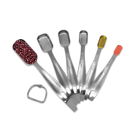 LLS 6pcs Digital Measuring Spoons, 304 Stainless Steel Kitchen Measure ...