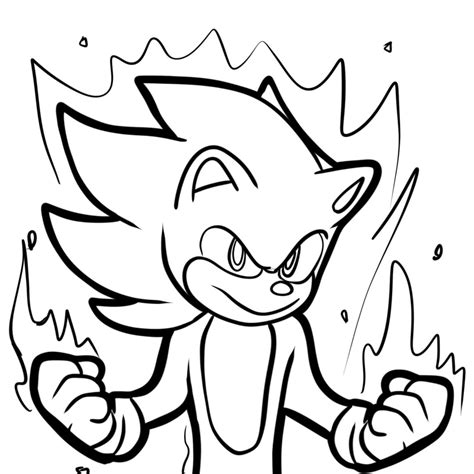 Printable Super Sonic Coloring Pages
