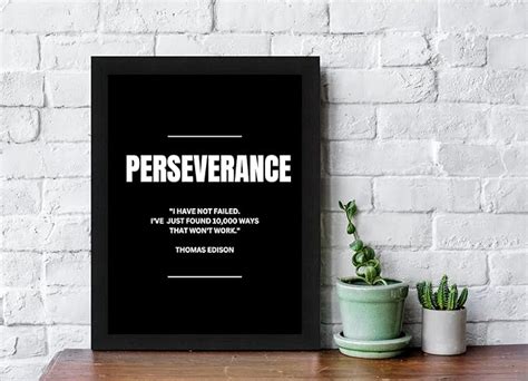 Interio Crafts Motivational Wall Art Print, Perseverance Quote by ...