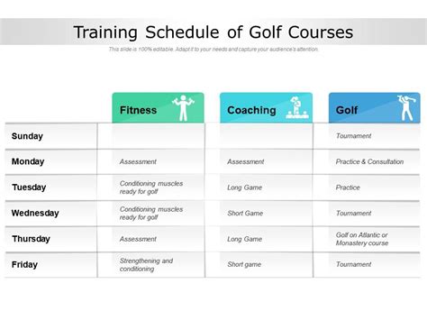 Golf Training Schedule 的图像结果