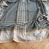 Ajrak Hand Block Print On Madurai Cotton saree – villvam