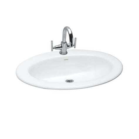 Cera S2030115 Circular Countertop Wash Basin - Snow White (470 x 470 mm ...