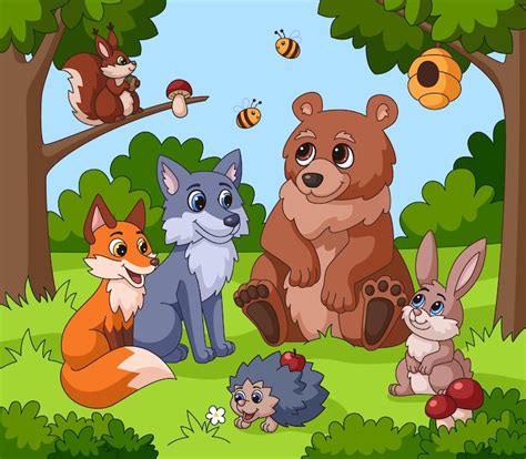 Forest cartoon animals Images - Free Download on Freepik