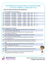 Converting Expanded Form to standard Form: 7-8-Digit Numbers ...