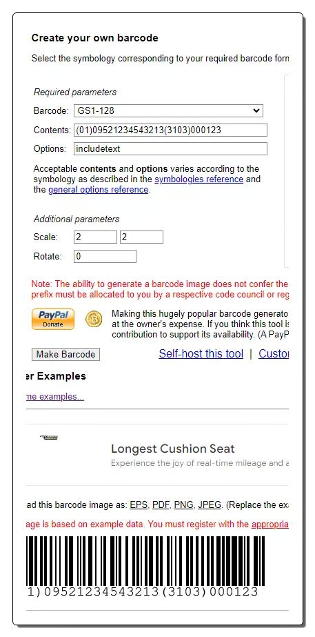 GS1 Code Generator 的图像结果