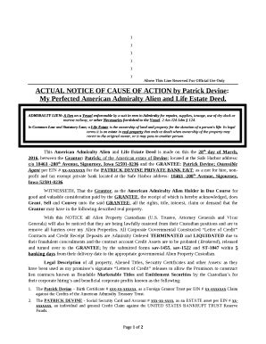 patrick devine admiralty alien and life estate Doc Template | pdfFiller