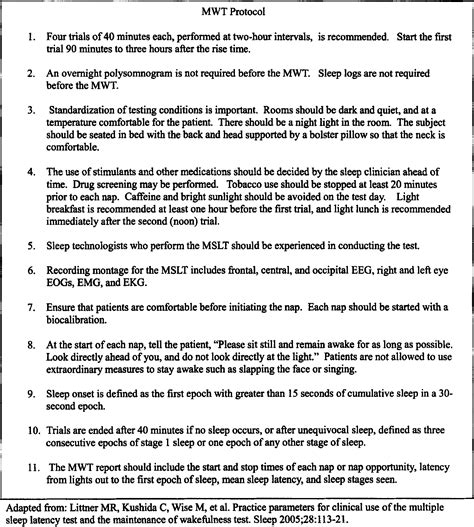 Multiple Sleep Latency Test and Maintenance of Wakefulness Test - CHEST