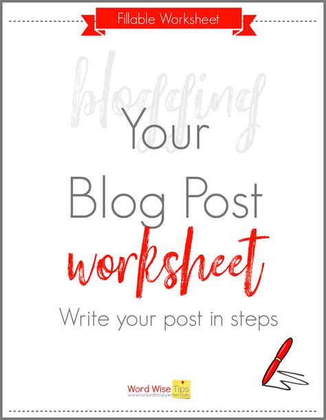 Image result for Example of Blog Post Worksheet for Student