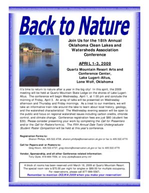 Fillable Online waterquality okstate 2009 OCLWA GAK - Water Quality ...
