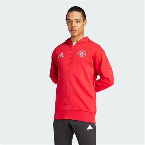 Clothing - Manchester United Anthem Jacket - Red | adidas Kuwait