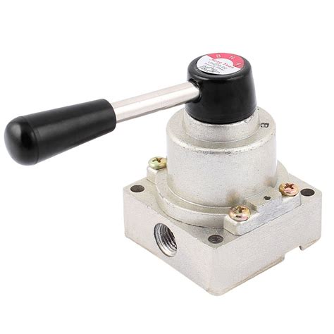 ELECTROPRIME Hand Lever Pneumatic Valve VH200-02 3 Way 3 Position 1/4 ...