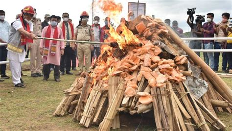 Assam CM calls for 'zero-tolerance' policy on drugs, seized narcotics ...