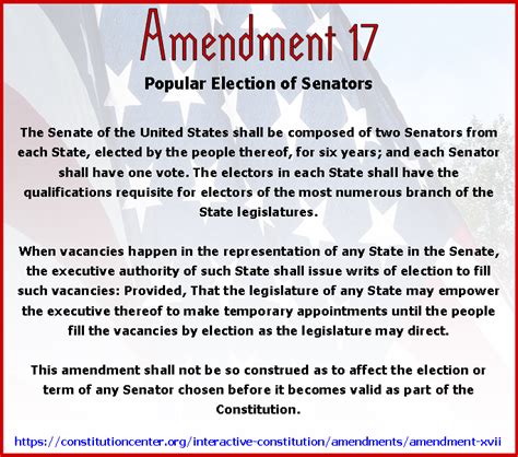 Image result for 17th Amendment Explained