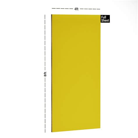 Shop PT 409 Lite 8 ft x 4 ft Acrylic Laminate - 1 mm Pentone | Yellow ...