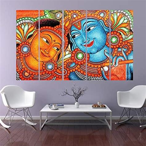 KYARA ARTS Multiple Frames, Beautiful Kerala Mural Art Krishna Radha ...