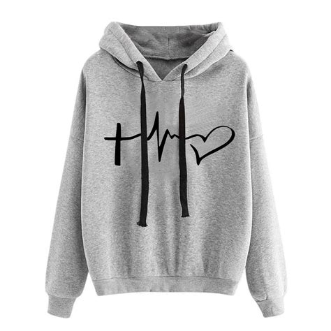 Clearance! Graphic Hoodies for Women 2024 Fall Fashion Lightweight Long ...