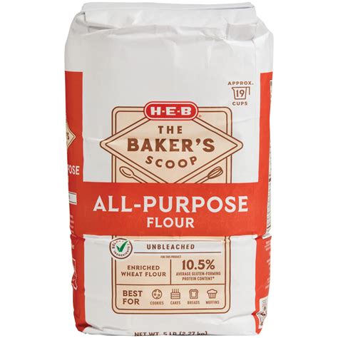 H-E-B The Baker's Scoop Unbleached All-Purpose Flour, 5 lbs | Joe V's ...