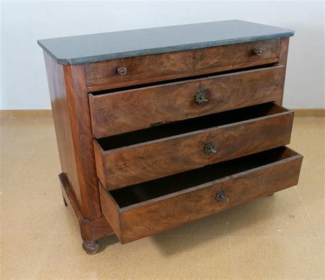 Spanish Mahogany Chest of Drawers with Five Drawers and Iron and Wooden ...