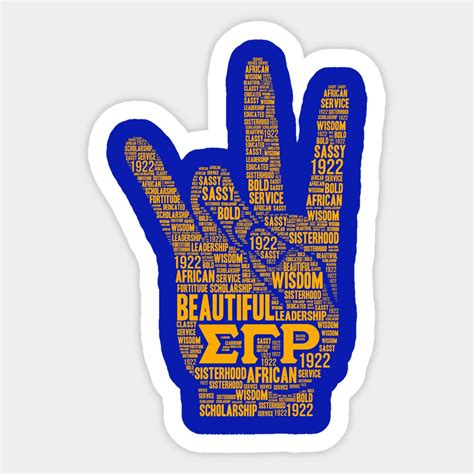Sigma 1922 Gamma Hand Sign Rho Sorority Paraphernalia Gifts by anhtoan ...
