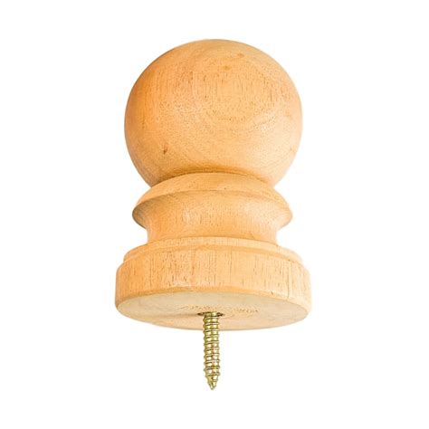 PERMAKAP 4-in x 4-in Globe One-Piece sanded Wood Mahogany Deck Post Cap ...