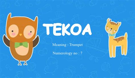 Tekoa Name Meaning