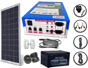 gernic AC DC Solar fencing 10KV Jhatka machine set with 220V Adaptor ...