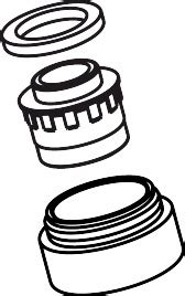 AXOR Spare parts: HG Aerator AXOR Starck Bidette with, Item No. 97691000