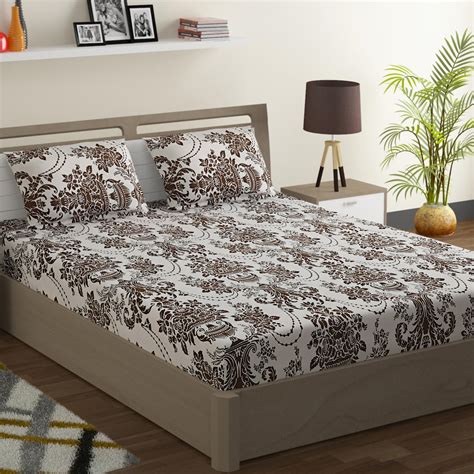 Buy SWAYAM Sparkle Printed 3-Pc. XL Double Bedsheet Set - 270 x 270 cm ...