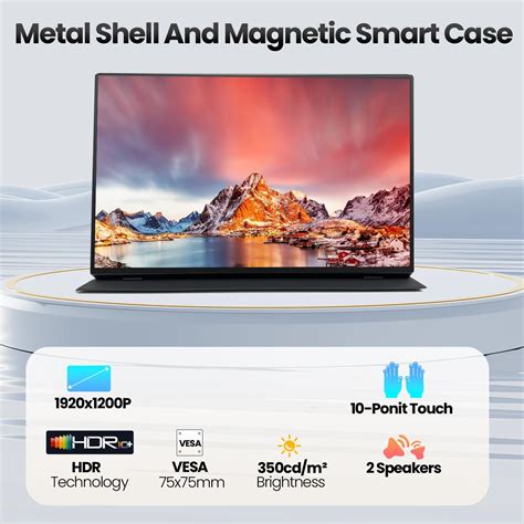 TOGTRATRIC 16 Inch Touchscreen Portable Monitor, HDR10, Metal India | Ubuy