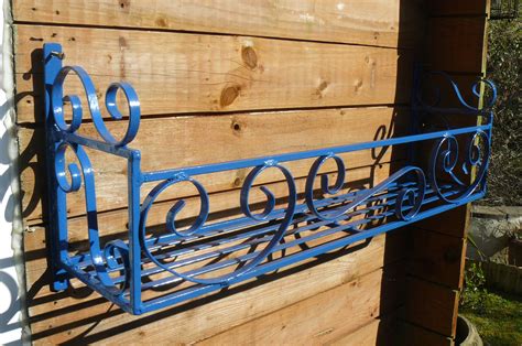 English Wrought Iron Window Boxes 90cm Parisian Style Window Box