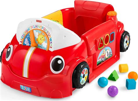 Amazon.com: Fisher-Price Baby Toy Laugh & Learn Crawl Around Car Red ...