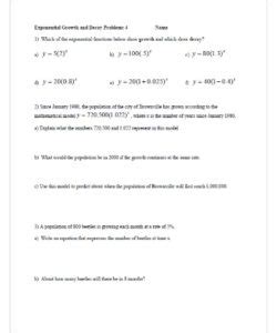Image result for Exponential Word Problems Worksheet PDF