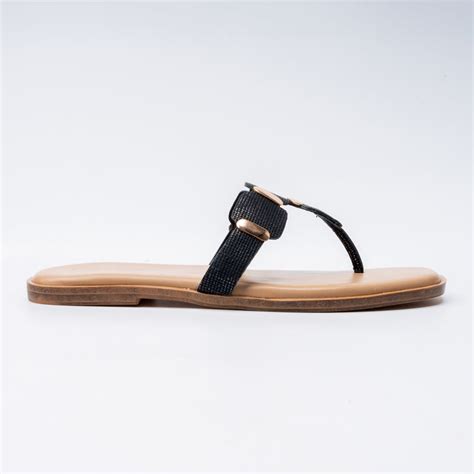 Radiant Step Slides - Black Flats – Forever Shoe Bazar