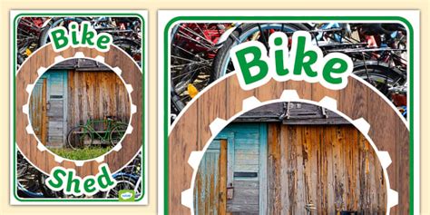 Bike Sheds Photo Display Poster (teacher made) - Twinkl