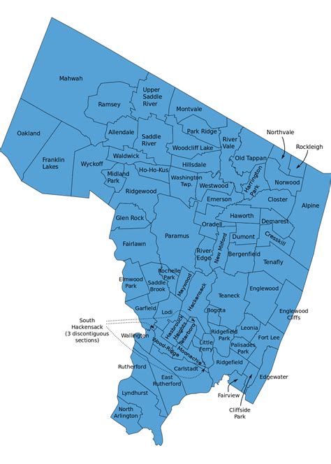 Nj Map Bergen County